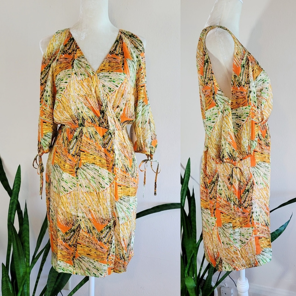 Mark + James by Badgley Mischka Printed Silk Dress